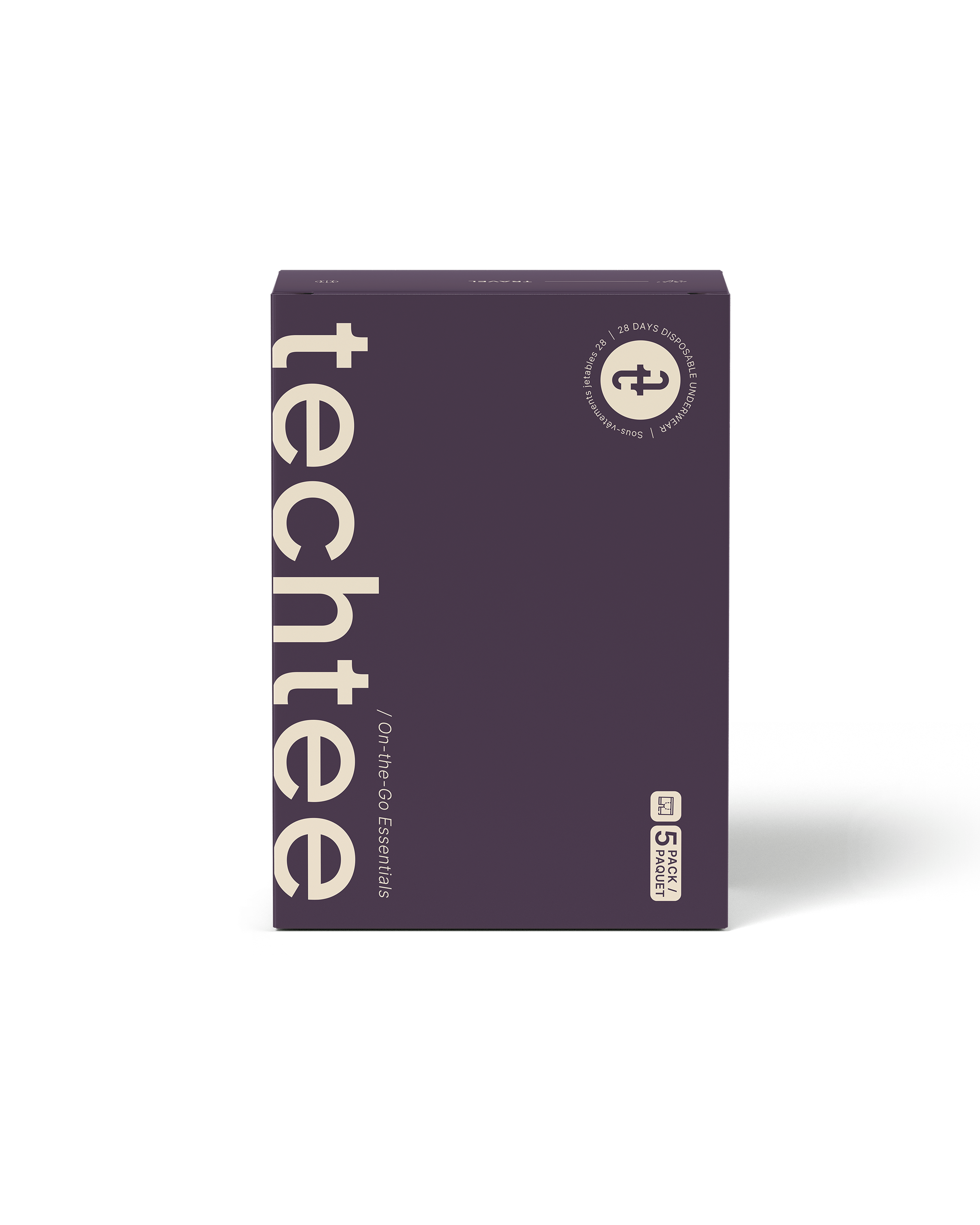 TechTee Disposable Underwear 5 in 1 product box 