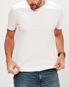 techtee 100% mercerized cotton T-shirt in white,front view